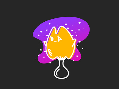 Magical Kitty cat character dribbble fat illustration illustrator magic vector vectordesign