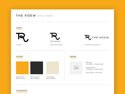 The Roew Style Guide style guide ux web web design