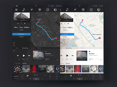 Tesla Touch Screen automotiveui car concept tesla ui