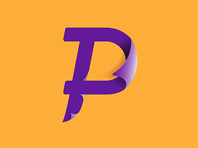 P - 36daysoftype 36daysoftype fold letter lettering p page peel turn type