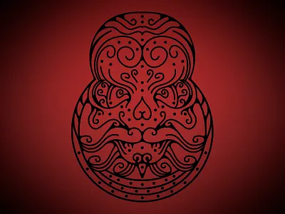 Demon beard bone chinese dead demon geek hipster emblem japanese logo mexican calaca monster moustache skull