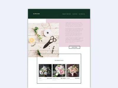 Flower E-commerce - UI Exploration desktop e commerce experiment flower interface pastel typography ui ux web