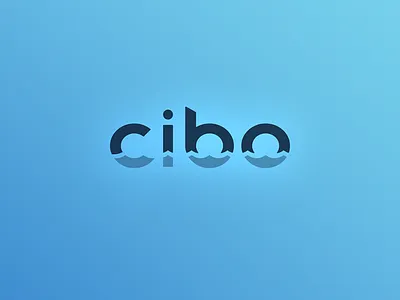 Cibo Logo Restaurant branding logo restaurant sea waves
