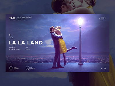 Personal Movie Project [ PREVIEW B] app colorfull film fullscreen la la land movie project web website