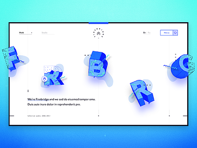 FRBRG — Home / Header clean detail illustration light parallax stuff ui ux web