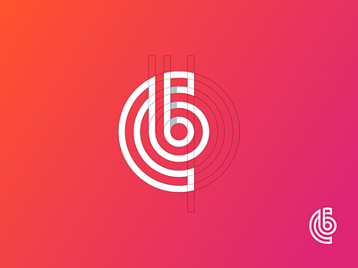 CB Mark b brand c cb design gradient identity line logo mark monogram symbol