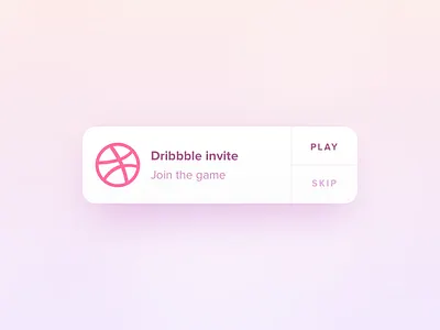 Dribbble invite card dribbble giveaway invite modal notification ui ux