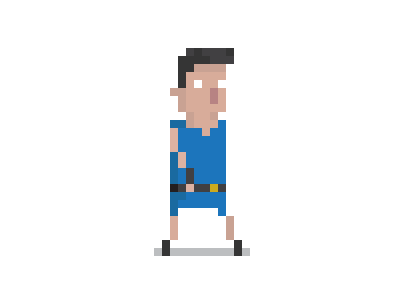 8 Bit walking cycle 8 bit animation art character old school pixel retro roman