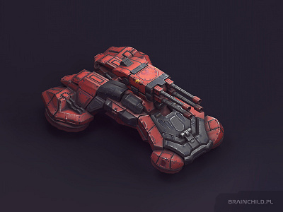 Tank 07 / Low poly (around 6k tris) 3d concept game mobile pbr sci fi substance painter tank truck unit vehicle