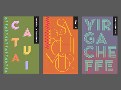 Coffee Labels coffee packaging pattern typography