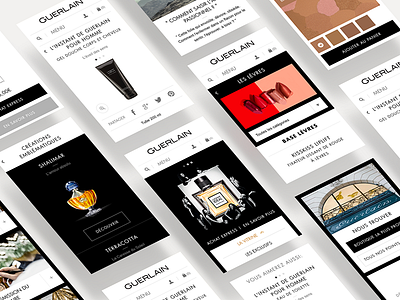 Guerlain (LVMH) - Mobile Site ecommerce guerlain luxury mobile shop shopping ui ux webdesign