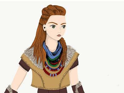 Aloy adobe illustrator aloy gaming horizon illustration ipad pro playstation sketching