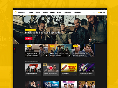 LaLuaTv webdesign dark layout movie movies stream tv ui ux web webdesign