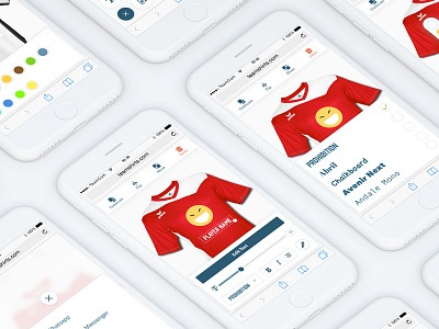 TeamShirts Mobile Designer configurator design system designer editor mobile shirt sketch ui