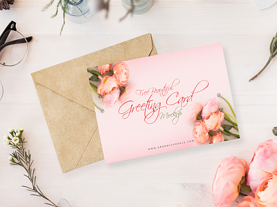 Free Beautiful Greeting Card MockUp Psd card greeting mockup