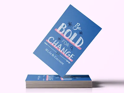 International Women's Day Sticker bold lettering sticker