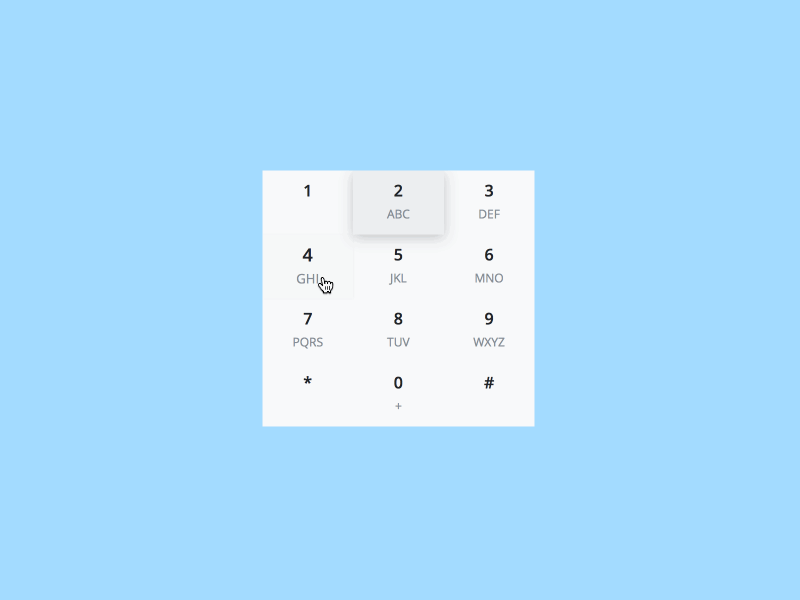 Adaptive Keypad dialpad flexbox interaction interface keypad ui