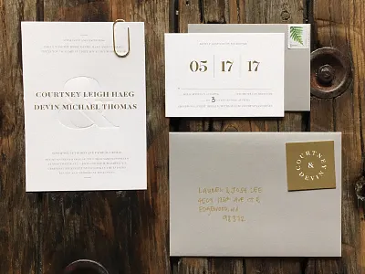 Wedding Invites clean deboss gold invites simple thomas wedding wedding white