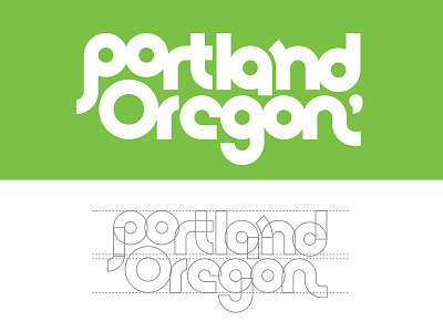 Portland Type design font grid lettering lifework logo mark northwest oregon portland type typogrpahy