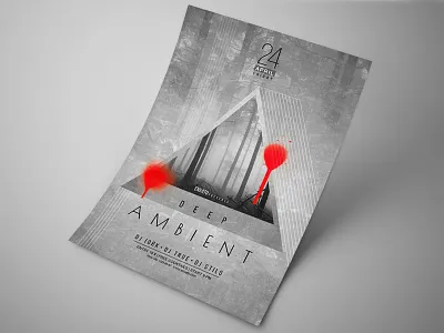 Ambient flyer ambient ambient night atmosphere dj flyer fog forest minimal minimalistic night party wood