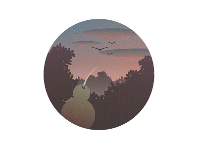 Kiwi #1 bird gradient illustration illustrator kiwi noise