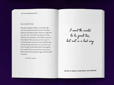 I Want You to Know Something About Me, interior big class book book design donald trump letters to the president new orleans nola print print design