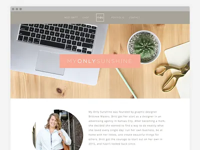 My Only Sunshine Creative design designer graphic design squarespace web web design website