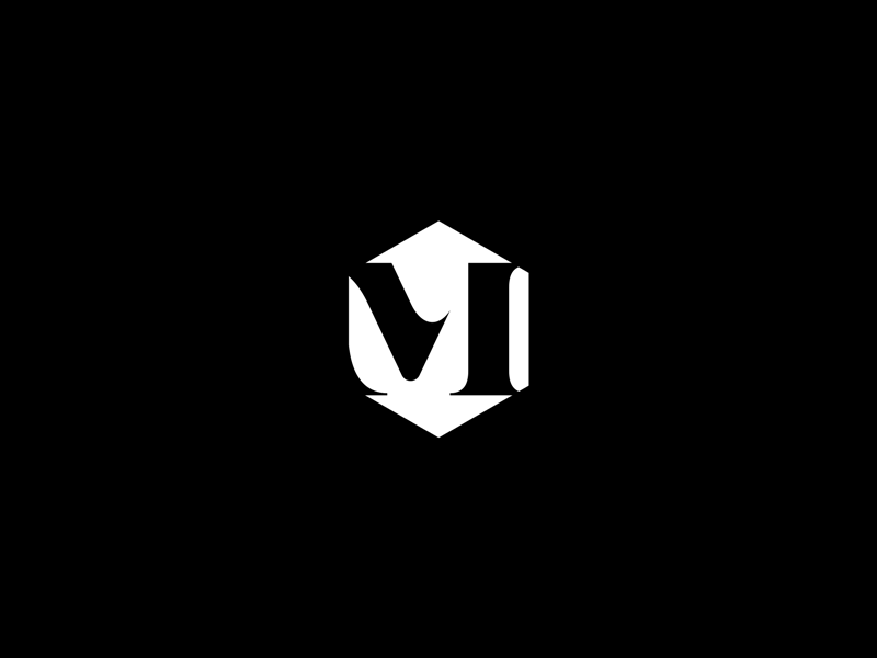 Stand Alone Icon black brand clean design hexagon icon identity logo m molly white