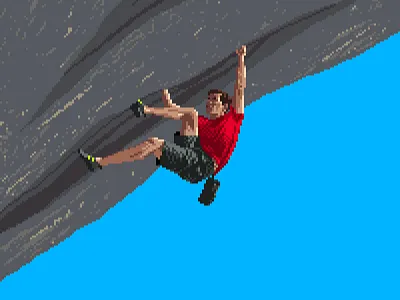 Alex Honnold 8bit 8bit art photoshop pixel pixel art pixels rock climbing sports