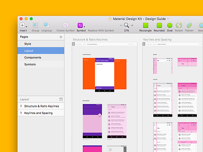 Material Design Kit — Designing Guide designing guide elements guide layouts material material design mobile ui ux