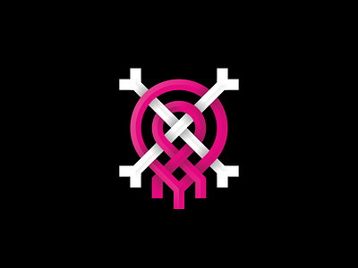 Jolly Roger black bones jolly roger line lines neon pink pirate pirates roger skull