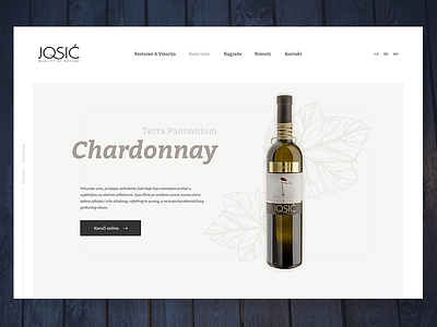 Header layout - wine page header layout minimal ui web website wine winery