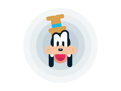 Flat Goofy character disney drawing flat design goofy illustration