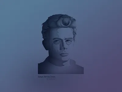 James Byron Dean character gradient illustration photoshop portrait shadow