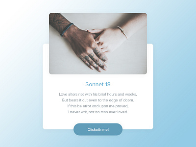 Sonnet 18 - Blog Photo UI Design blog design graphic design photoshop ui ux