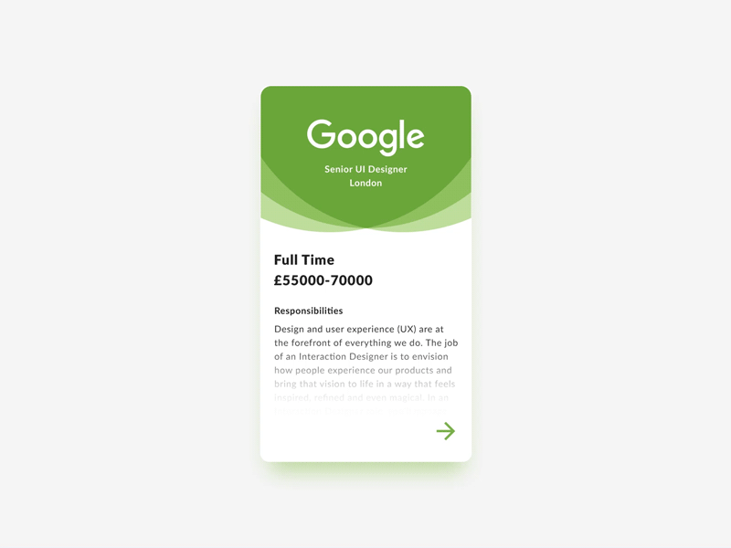 Job Listing – Day 50 #DailyUI 49 app daily dailyui experimental job listing recipe ui ux web website