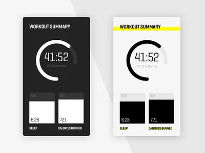 Workout Details Screen details fitness app geogrotesque summary ui ux workout