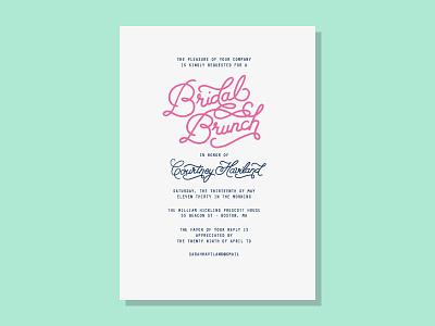 Bridal Brunch Draft bridal shower bride brunch handlettering mimosas typography wedding