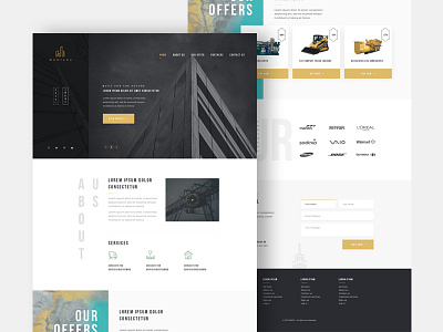 Hello Dribbblers! - Architecture website "WIP" architecture buildings clean photoshop ui ux web design website