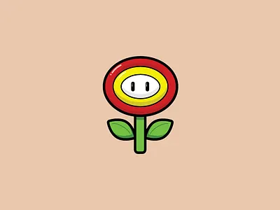 Happy MAR10 ... again 8bit flat flower game icon illustration line logo mario mushroom vector video