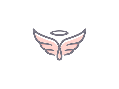 Angel Knot angel holy brand branding cancer disease charity nonprofit guardian path hope faith knot link line monoline logo identity religion spirit wing halo woman women