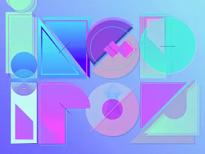 Inspire colors design friday gradients inspire lettering letters lines shapes typography ui
