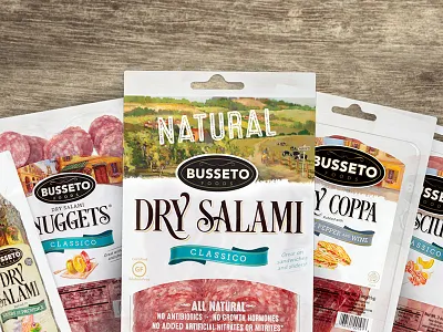 Busseto Packaging Redesign charcuterie deli food grocery meat packaging prosciutto salami
