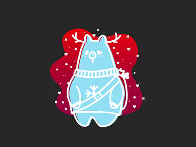 Magical Icebear bear character dribbble graphicdesign icebear magical vectordesign winter