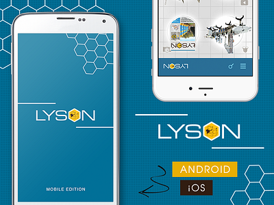 📱 Lyson Android & iOS Mobile App android app bee beekeeping business company honey honeycomb industry invitation ios app iphone mobile app