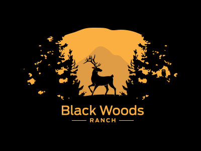 Black Woods black deer elk forest mountains nature ranch stag whitetail woods