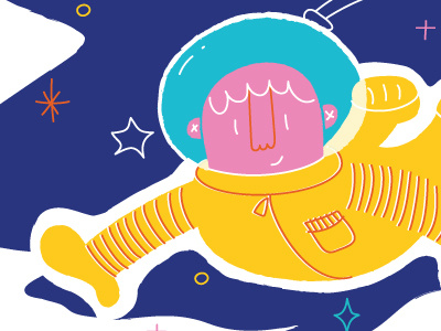 spaceboy astronaut boy illustration kid space