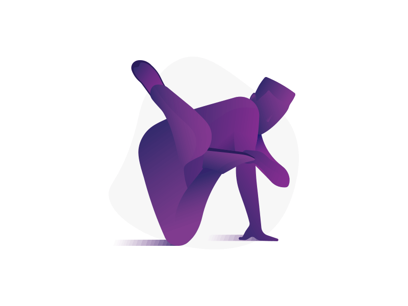 Bboy's flow | Flowdient 4 animation app art character clean color flat flowdient gif gradient ui vector