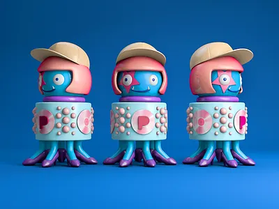 DJ Music Monster 3d c4d cute monster plastic