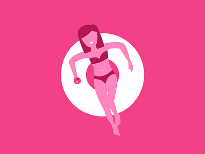 Float character debut dribbble float minimal mod monochromatic relax swim women